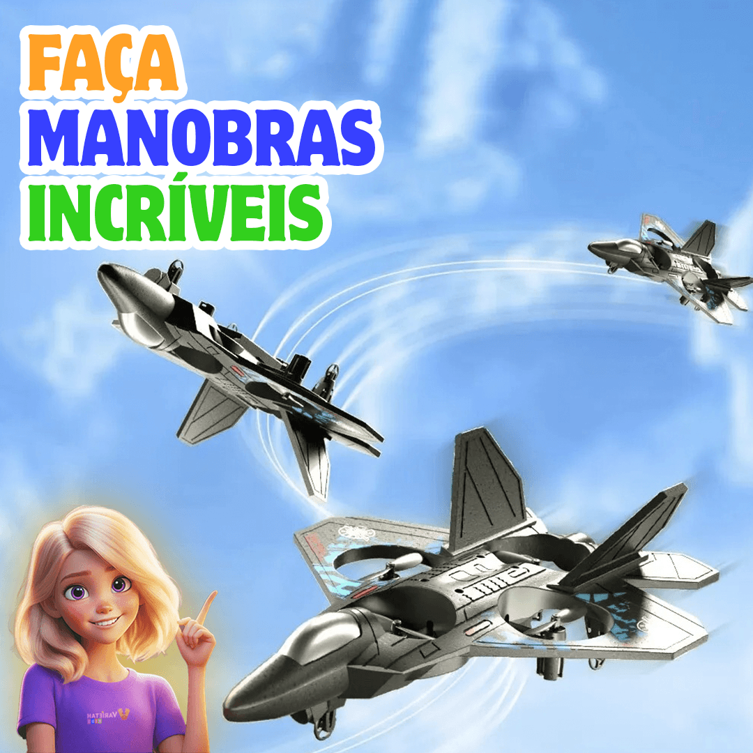 Jatinho Drone Recarregável de Controle Remoto