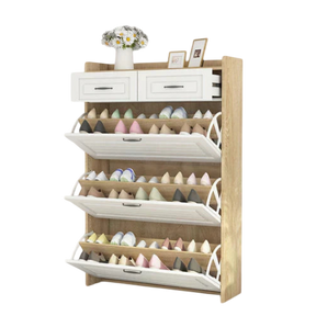 Armário de Sapatos com 3 Portas e 2 Gavetas